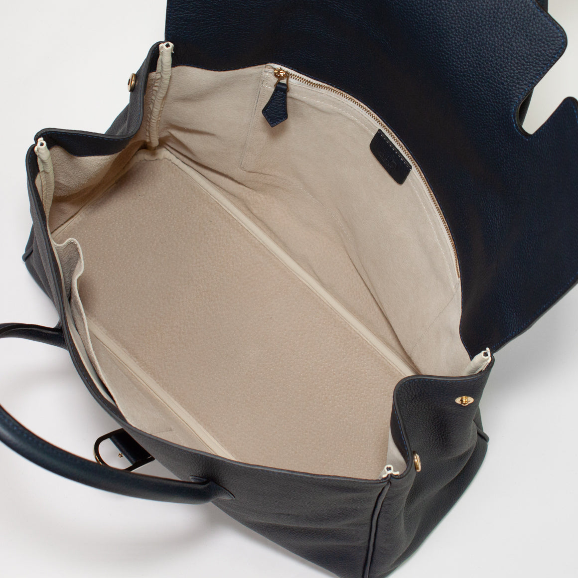 0981 LD FLAP TOTE Col.Navy