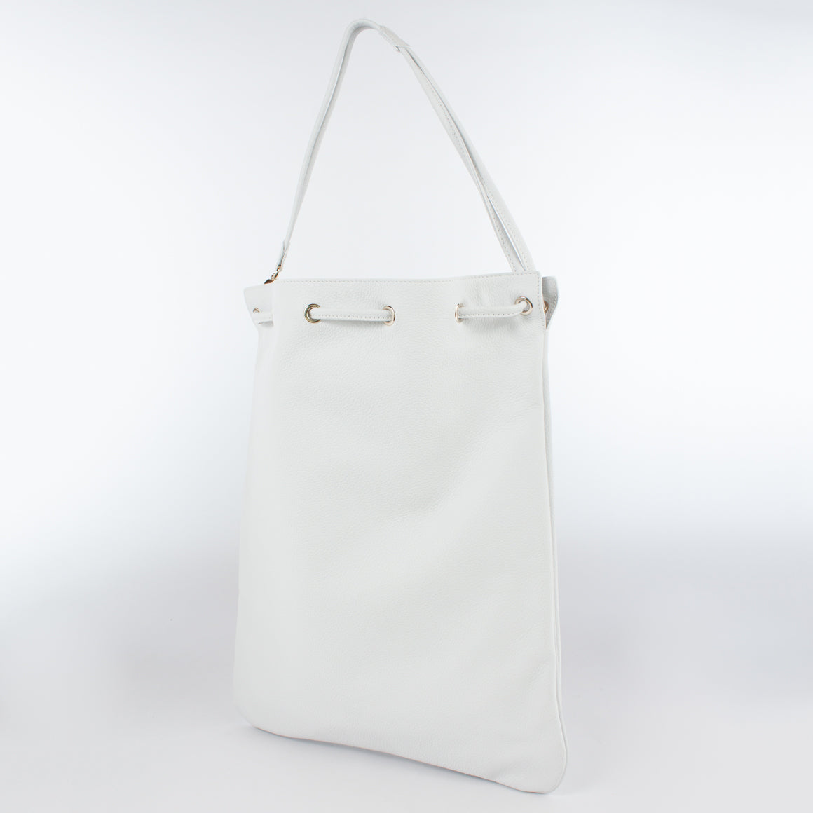 1201 LD DRAWSTRING BAG-L Col.Bianco