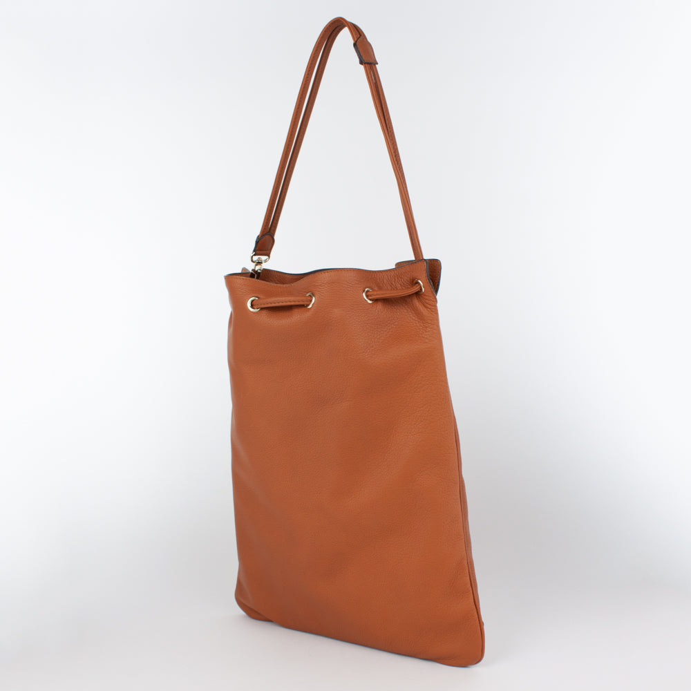 1201 LD DRAWSTRING BAG-L Col.Marrone