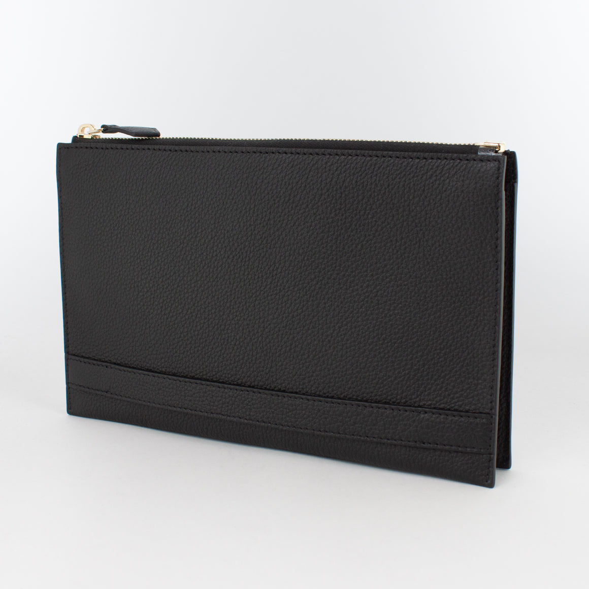 1233 LD 2ROOMS CLUTCH BAG WITH HANDLE Col.Nero