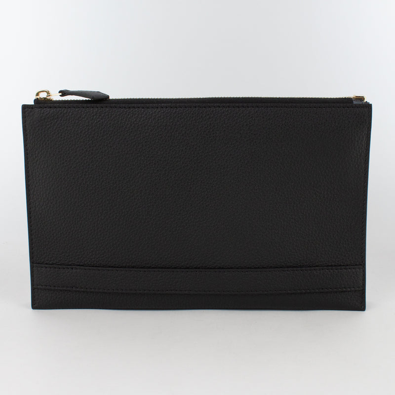1233 LD 2ROOMS CLUTCH BAG WITH HANDLE Col.Nero