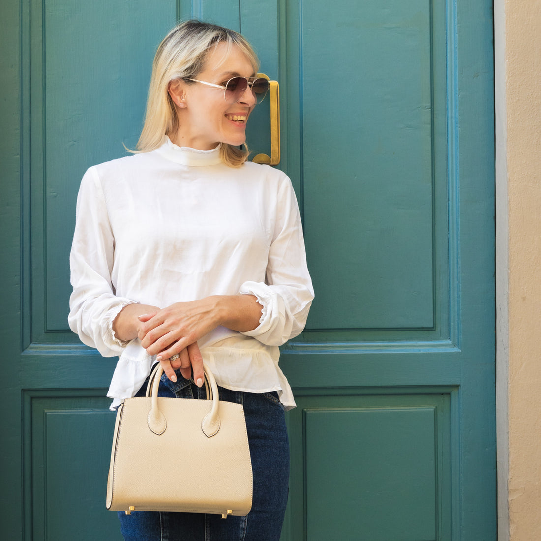 Letre 20 LD HAND BAG -M Col.Beige