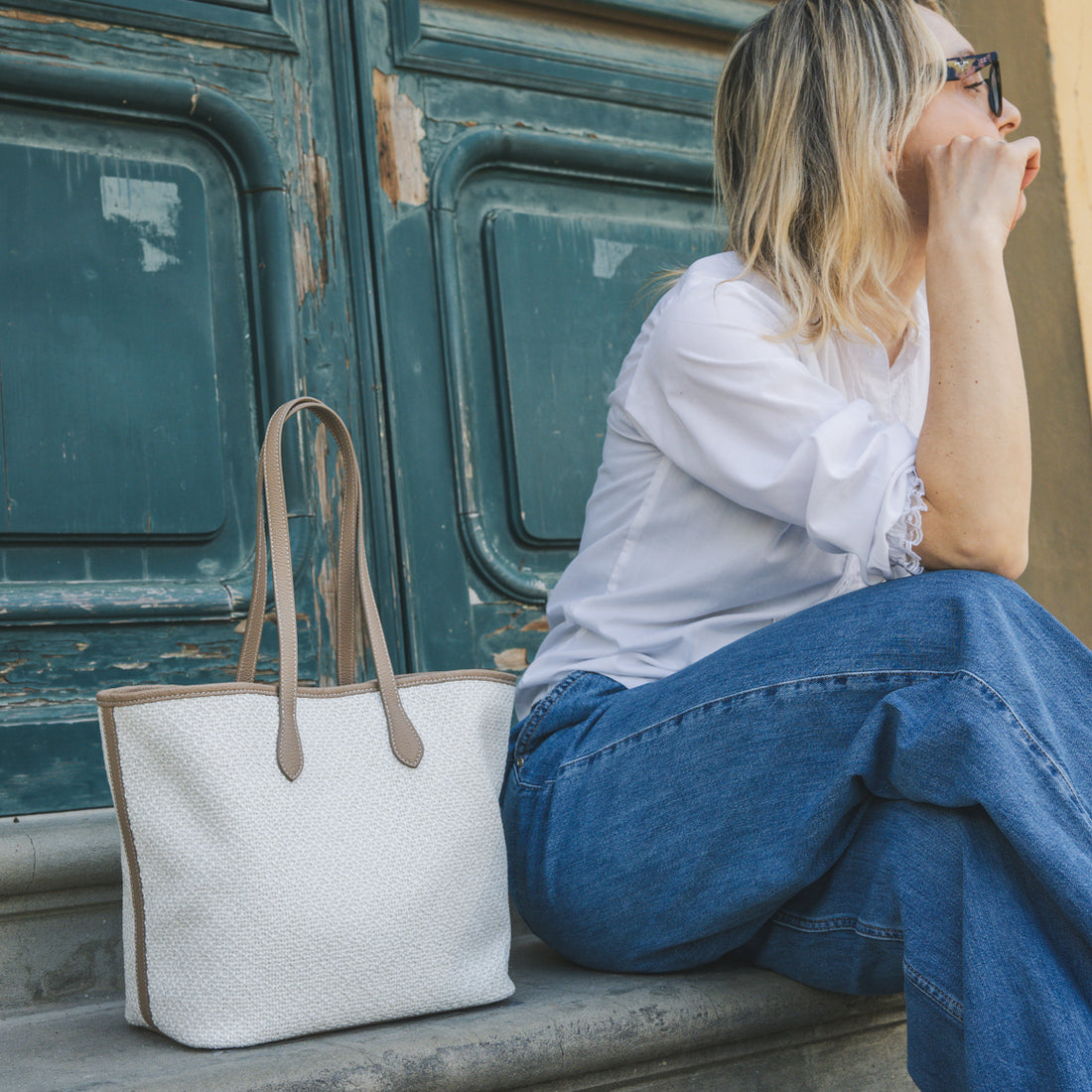 Toron V. TW/TG TOTE BAG Col.Panna/T.Moro