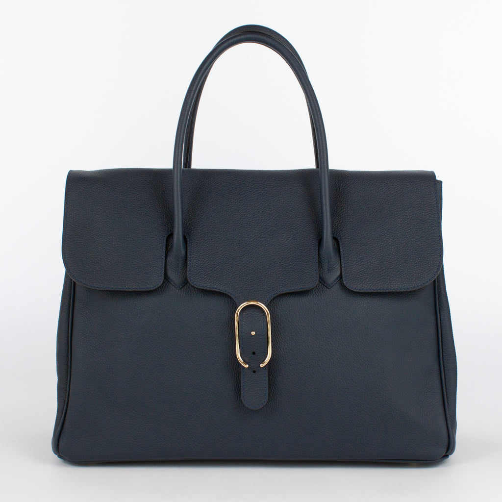 0981 LD FLAP TOTE Col.Navy