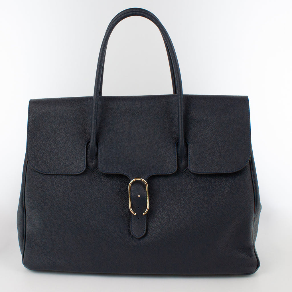 0983 LD FLAP TOTE - L Col.Navy(T)