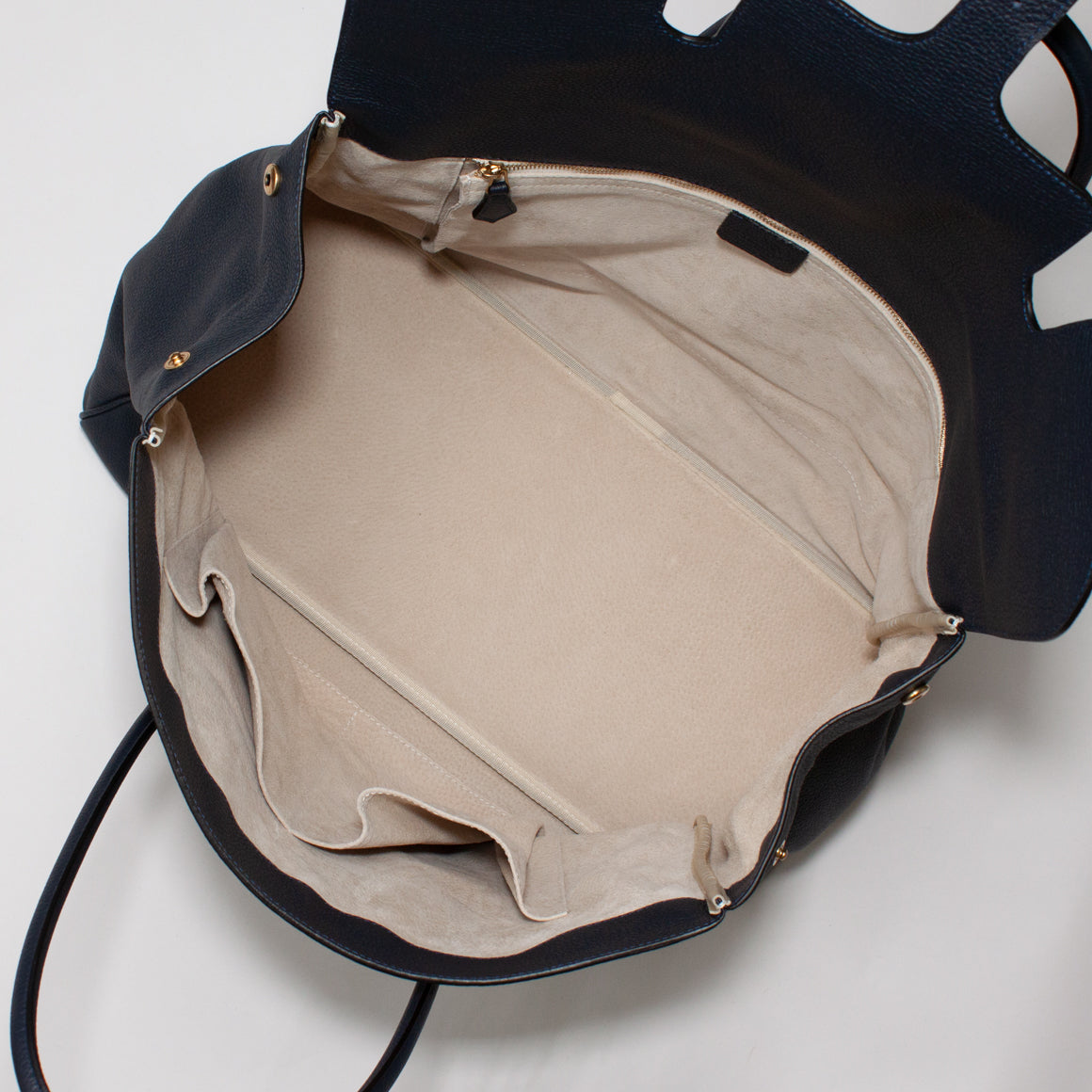 0983 LD FLAP TOTE - L Col.Navy(T)
