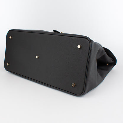 0983 LD FLAP TOTE - L Col.Nero(T)