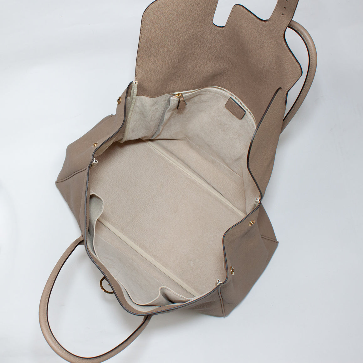 0983 LD FLAP TOTE - L Col.Taupe