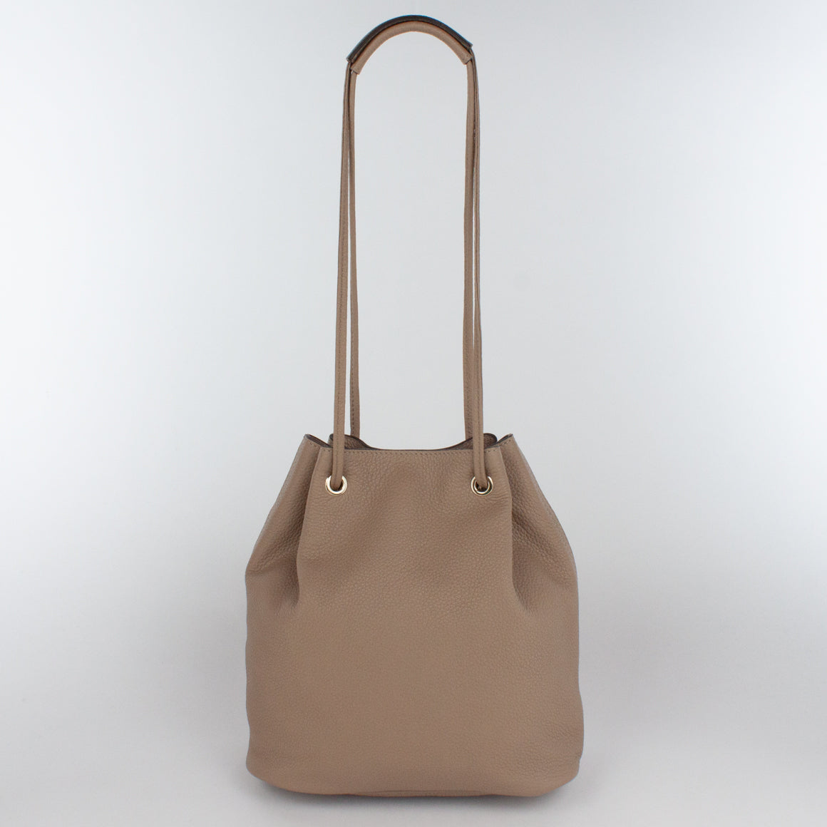 F1202 LD DRAWSTRING BAG-M Col.Taupe