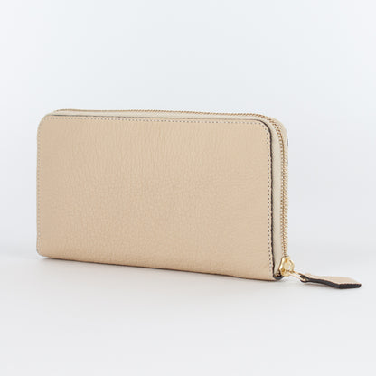 P0967 LD ZIP LONG WALLET Col.Beige